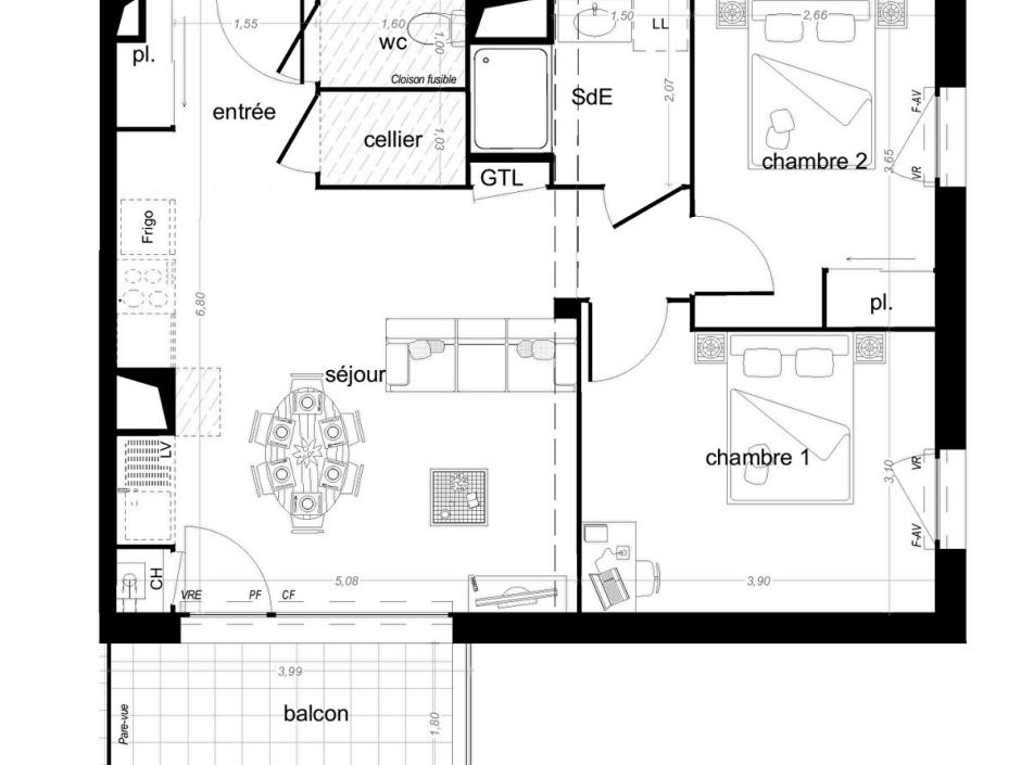 Ac3- vente appartement 
vezin le coquet
 1776468697