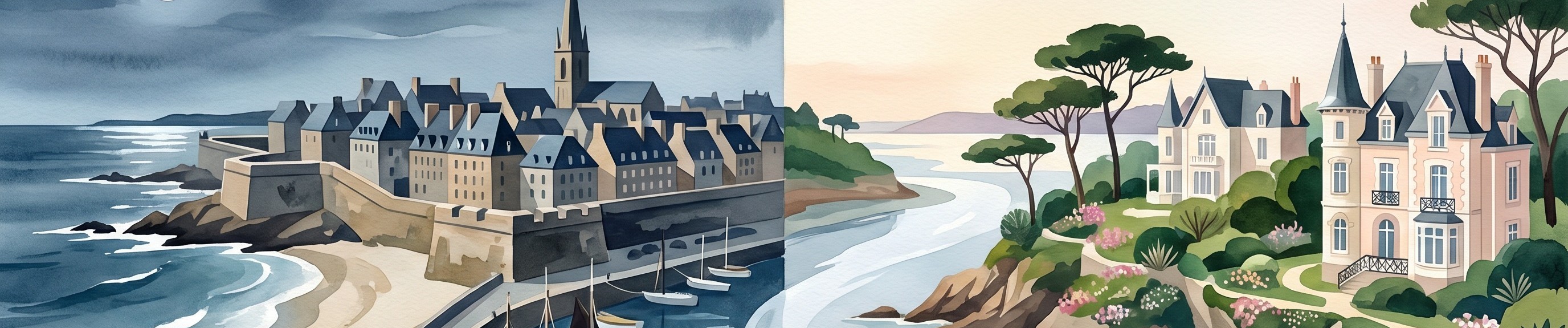 Saint-Malo, cité corsaire, et Dinard, station Belle Époque : deux marchés de la Côte d'Émeraude.