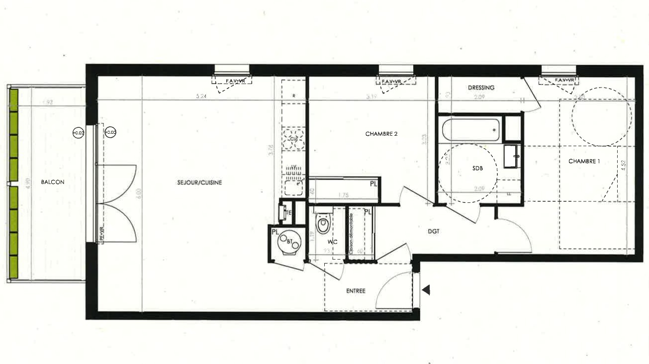 Ac3- vente appartement 
la richardais
 1747179046