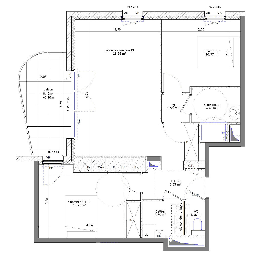 Ac3- vente appartement 
saint erblon
 1751672070