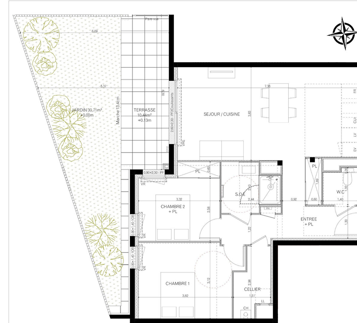 Ac3- vente appartement 
vitre
 1747784426