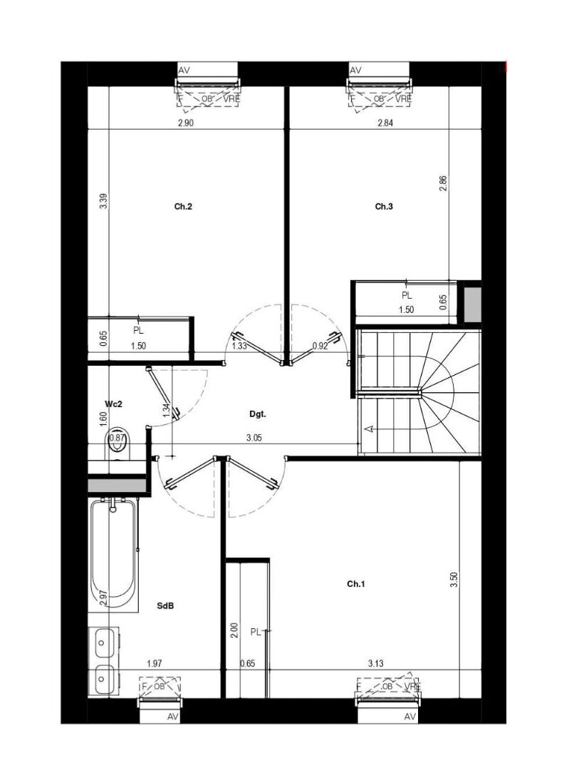 Ac3- vente maison 
saint jacques de la lande
 1745969790