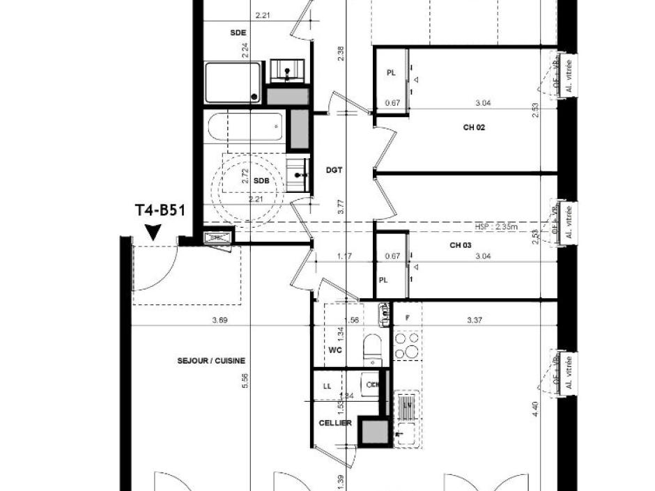 Vente appartement 
chantepie
