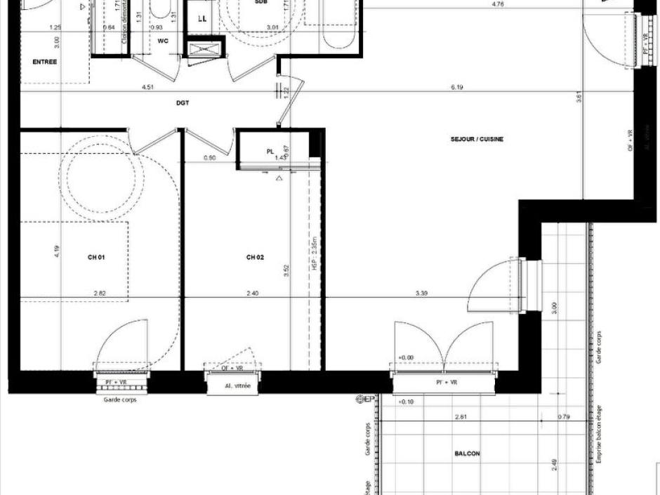 Vente appartement 
chantepie
