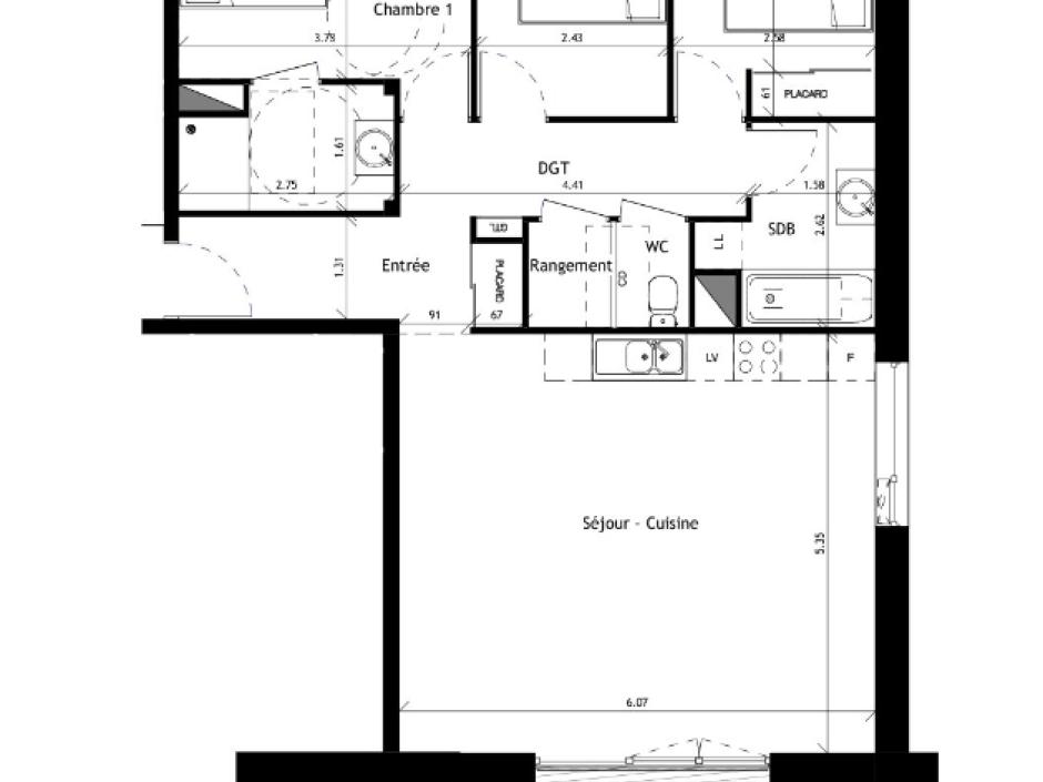 Vente appartement 
saint erblon
