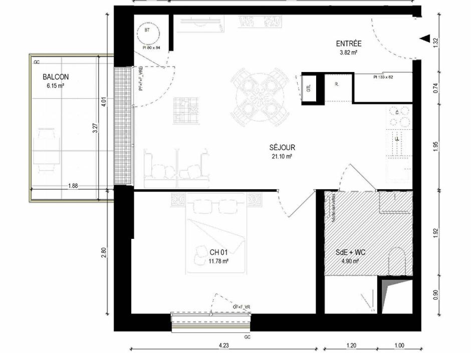 Ac3- vente appartement 
chantepie
 1760657435