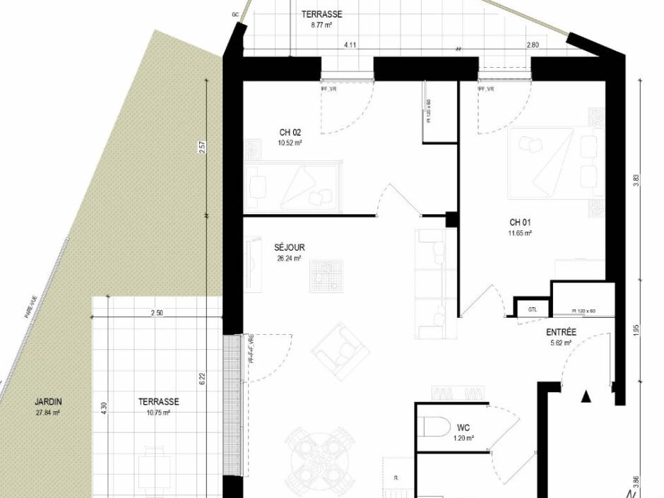 Ac3- vente appartement 
chantepie
 1769819491