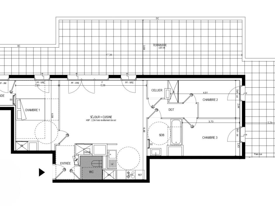 Ac3- vente appartement 
chantepie
 1777678280