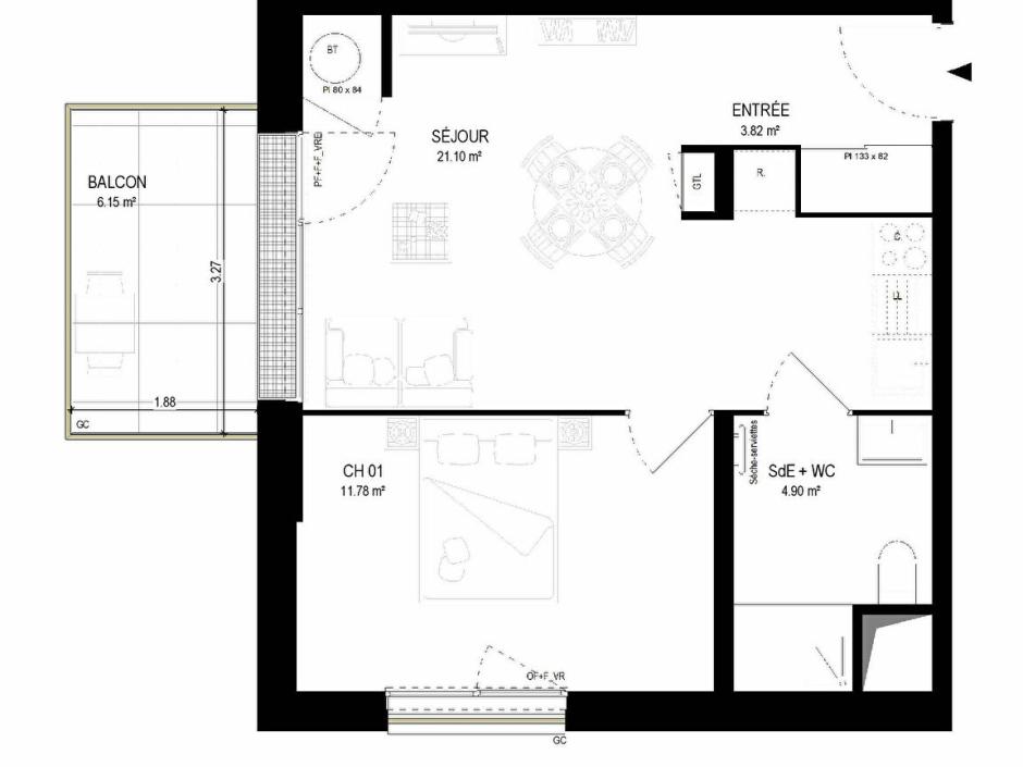 Ac3- vente appartement 
chantepie
 1780097557