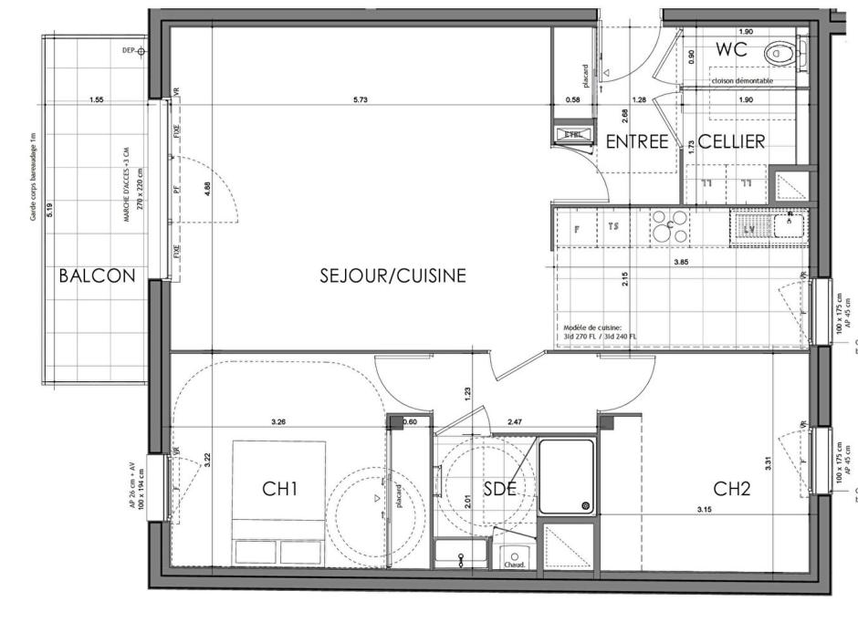 Ac3- vente appartement 
rennes
 1745624162