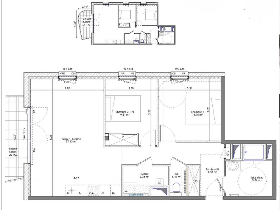 Ac3- vente appartement 
saint erblon
 1746574866