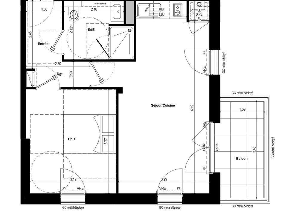 Ac3- vente appartement 
saint jacques de la lande
 1746833732