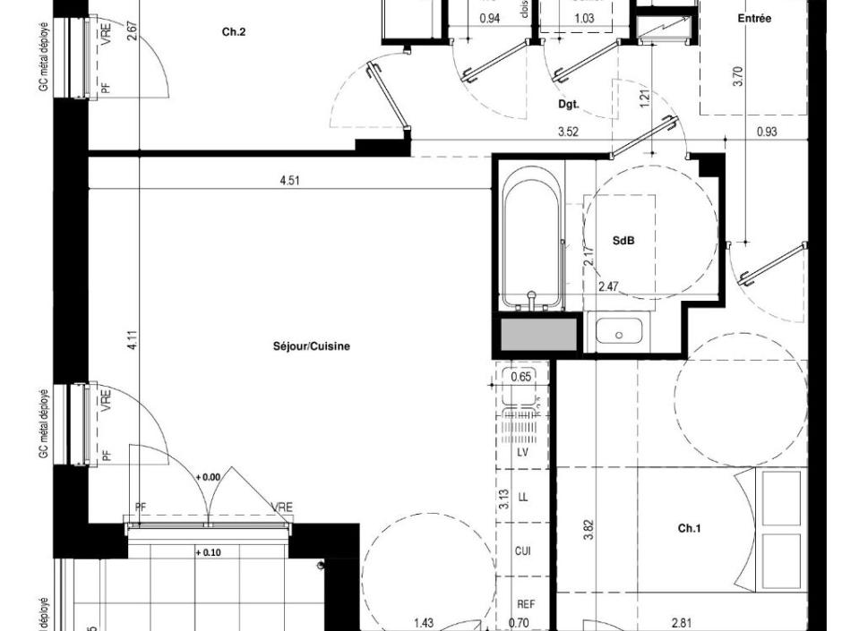 Ac3- vente appartement 
saint jacques de la lande
 1767141253