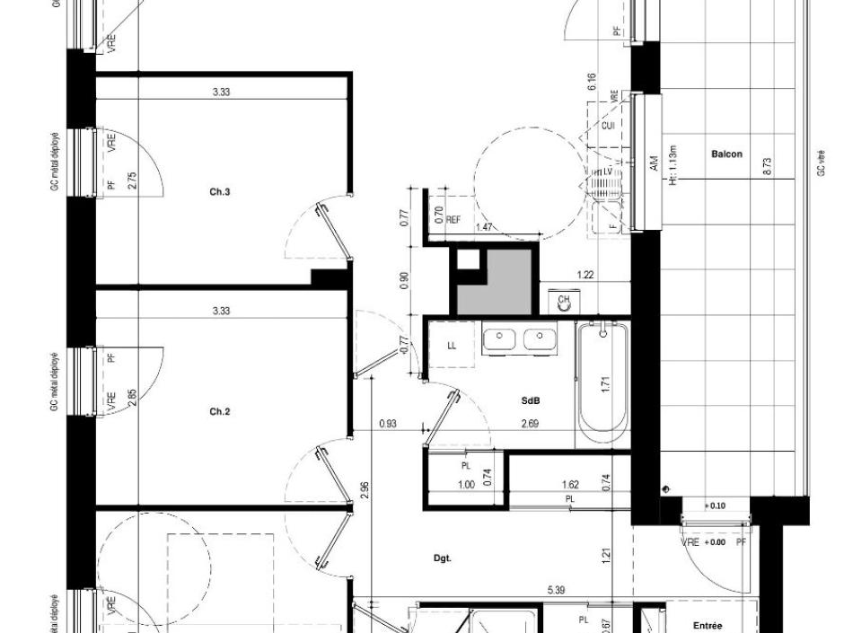 Ac3- vente appartement 
saint jacques de la lande
 1774658166