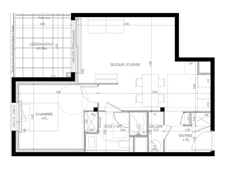 Ac3- vente appartement 
vitre
 1747179370
