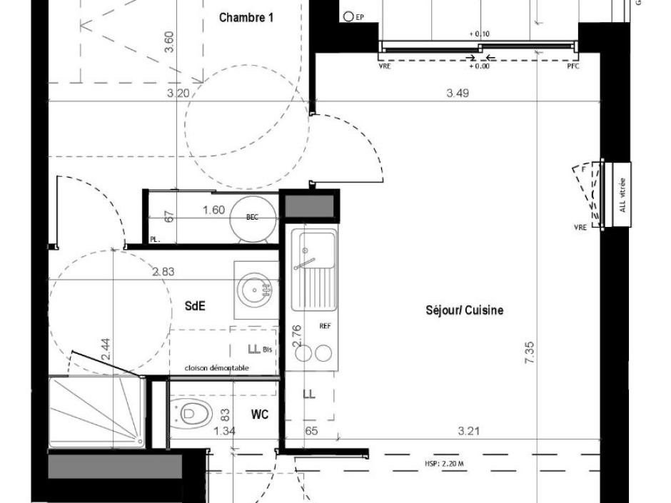 Ac3- vente appartement 
vitre
 1752795057
