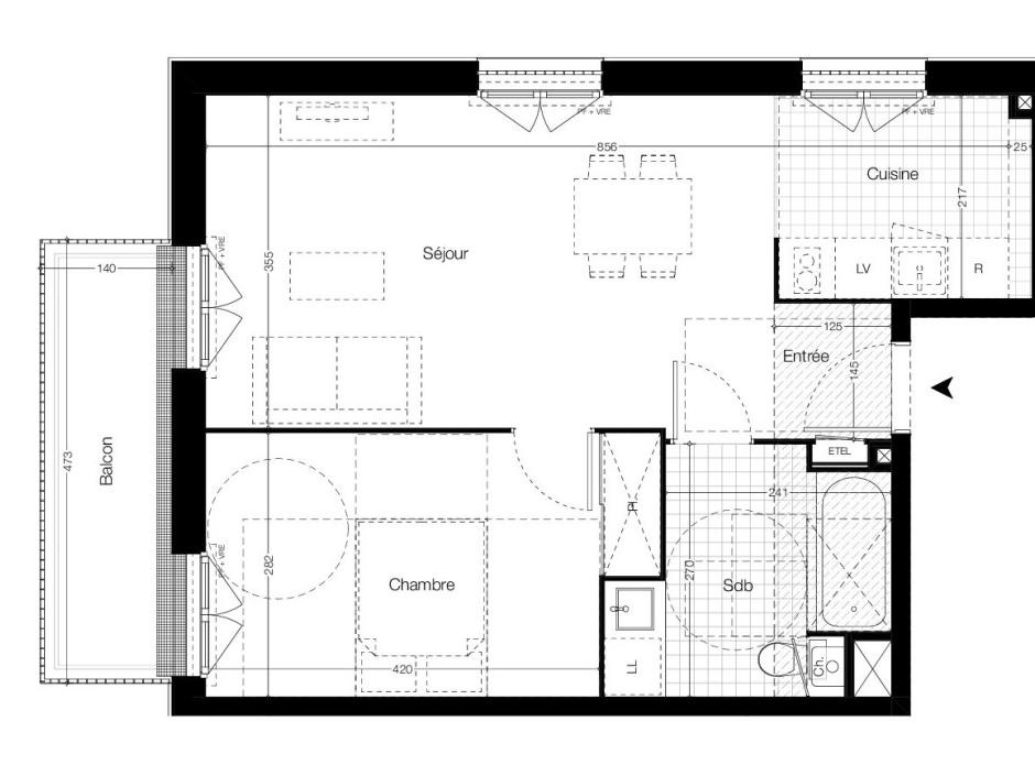Ac3- vente appartement 
vitre
 1763166757