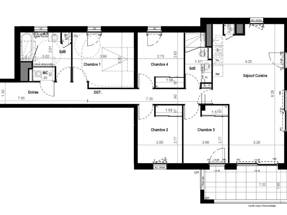 Ac3- vente appartement 
vitre
 1768955657
