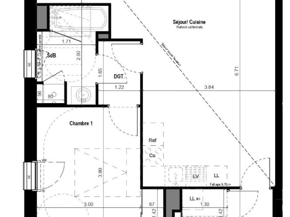 Ac3- vente appartement 
vitre
 1771979660